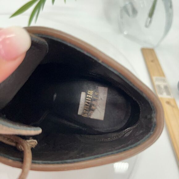 Stuart Weitzman Kalahari Wedge Boot Ankle Bootie Brown Suede Lace Up Size 6.5 - Picture 12 of 16